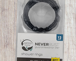 Zenna 12-Pack NeverRust Matte Black Stylish Single Shower Curtain Rings ... - £9.65 GBP