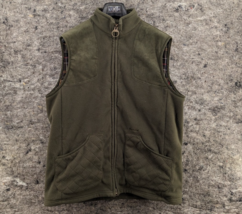 Barbour Fleece Vest Men&#39;s XL Dunmoor Waistcoat Gilet Olive Green Plaid L... - $146.99