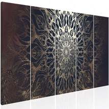 Tiptophomedecor Stretched Canvas Zen Art - Hypnosis Brown Narrow - Stretched &amp; F - £113.62 GBP