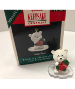 Hallmark &quot;Little Bear&quot; Miniature Ornament 1990 Fourth in Series - £3.89 GBP