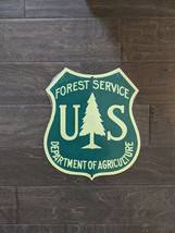 14&quot; US Forest Shield green GOV&#39;T 3d cutout retro USA STEEL plate display... - £56.48 GBP