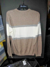 Patrick James Color Block Stripe Crew Pullover Size Medium NWTS image 2