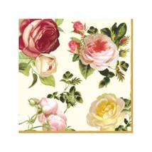 Rosalia Champagne - Pack of 20 paper napkins - 33x33cm - 3ply - Floral Decoupage - $13.00