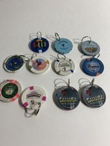 Collection of 11 Casino Chip Key Chain Most Las Vegas, Niagara Falls, Sa... - $21.55