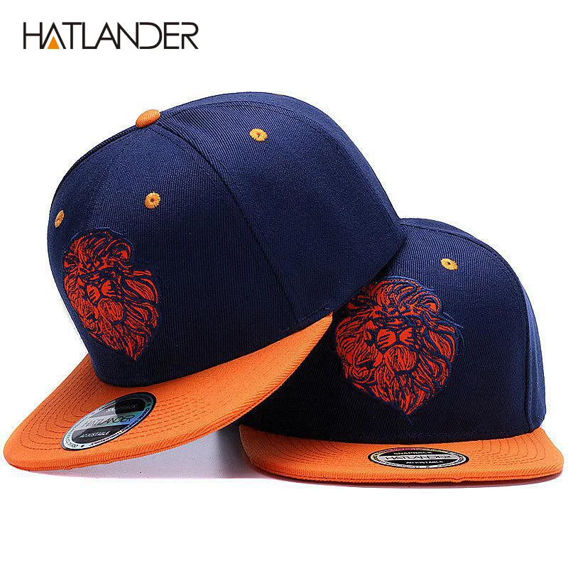 High quality lion face embroidery snapback cap cool king hip hop hat for boys - £18.12 GBP