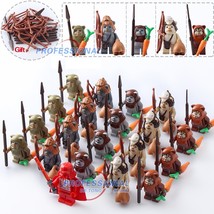 21pcs Star Wars Ewoks Village Battle for Endor Tokkat Wicket Logray Minifigures - £24.79 GBP