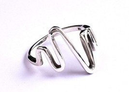 925 Sterling Silver Handmade Zig Zag Ring Solid Silver Women Casual Wear Ring - £35.79 GBP+