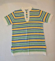 Vintage Ah! Austin Hill Ladies&#39; 100% Acrylic Size Large Top Green Blue Yellow - £11.79 GBP