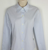 Barbour dress shirt long sleeve button front Portugal Striped Womens Size 8 - $26.68
