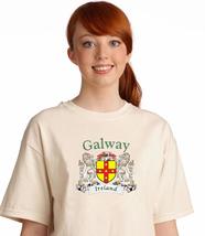 Galway Irish Coat of arms tee Shirt in Natural - £12.59 GBP+