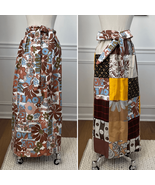 Vintage 60s 70s Flower Power Wrap Maxi Skirt XS S - $84.90 CAD