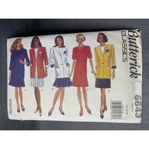 Butterick Misses Dress Jacket Sewing Pattern sz 12 14 16 6643 - uncut - $10.88