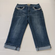 Earl Jean RN#89302 Women’s Blue Mid-Rise Cotton Blend Cropped Jeans Size 10 image 15