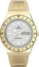 Timex Q Reissue TW2U95800 Women&#39;s 35mm Gold Tone S/Steel Day / Date Watch - £59.80 GBP+