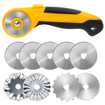 45Mm Rotary Cutter With 9Pcs Extra Blades Automatic Fabric Roller Cutter... - £22.34 GBP