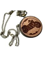 Pocket Watch with Motorcycle Design and Engraved Floral Pattern - $32.51 CAD