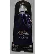 NFL Licensed Baltimore Ravens Reusable Foldable Water Bottle - £10.23 GBP