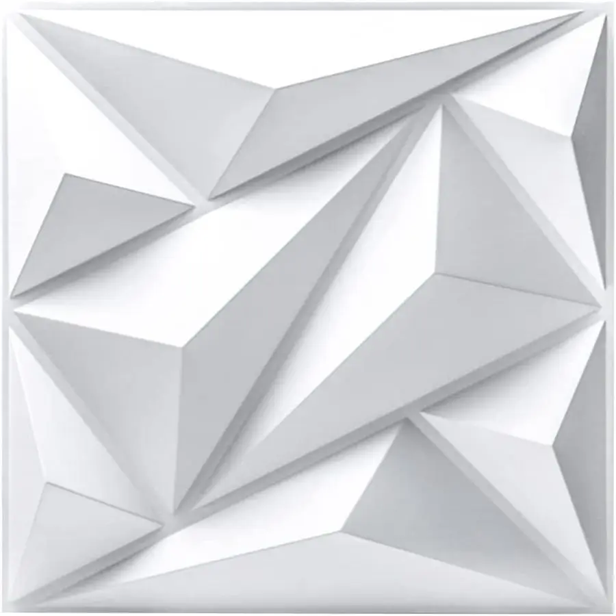 (pack of 12)Decorative 3D wall panel with diamond design, 30.48 cm x 30.4 - £59.78 GBP