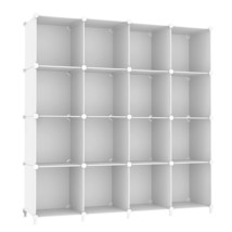 Cube Storage Organizer, 16 Cube Closet Organizer, Stackable Storage Cube Shelves - £72.36 GBP