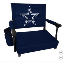 Dallas Cowboys Stadium Seat NFL Premium Foldable Pocket Navy Blue White - $1,597.64 MXN