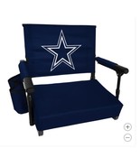 Dallas Cowboys Stadium Seat NFL Premium Foldable Pocket Navy Blue White - $119.53 CAD