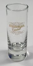 Stolichnaya Cristall Stoli Tall 2 oz Shot Shooter Glass Russian Vodka Barware - £6.27 GBP