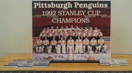 Vintage Pittsburgh Penguins Main 3D Équipe Photo Affichage 1992 STANLEY Coupe Hk - £211.73 GBP