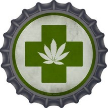 Cannabis Green Cross Novelty Metal Bottle Cap BC-1133 - $21.95