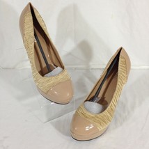 Shoes of Soul Women&#39;s Beige Fabric Stiletto Pumps/Shoes Size 10 - $12.99