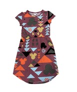 LuLaRoe Mae Girls Size 8 Geometric Print Dress - $392.90 MXN