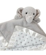 Hallmark Baby Elephant Security Blanket Grey Plush Satin Trim Polka Dot ... - $184.95 MXN