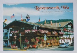 Postcard Leavenworth Washington Base Cascade Mountains Bavarian Village - £9.28 GBP