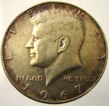 1967 KENNEDY HALF DOLLAR Silver Coin .400 silver in Near Melt Silver Val... - $9.99