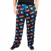 Sonic The Hedgehog Character Head and Text All Over Print Sleep Pants Black - £27.16 GBP