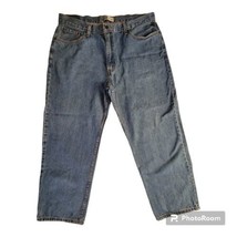Signature Levi Strauss 38x28 Men Relaxed Straight Denim Blue Jeans Cotto... - $11.87