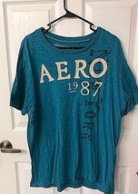 Aeropostale Aero 1987 Men&#39;s Green T Shirt W White &amp; Black Size XL - £11.19 GBP