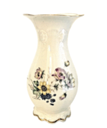Rosenthal Germany Moliere Vase White Porcelain w/Floral Bouquet 7&quot;H Gold... - $12.30 CAD