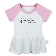 I Love You to The Moon And Lack Newborn Baby Dress Infant 100% Cotton Cl... - £10.24 GBP