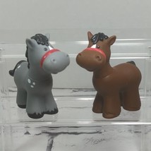 Fisher Price Donkeys 1997 Lot of 2 Gray and Brown  - $9.89