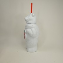 Vintage COCA-COLA Polar Bear Plastic Drinking Cup Container w/ Straw  FJKJH - £4.79 GBP