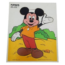 Mickey Mouse Wooden Tray Frame Puzzle Playskool 190-05 8 Pieces - $14.84