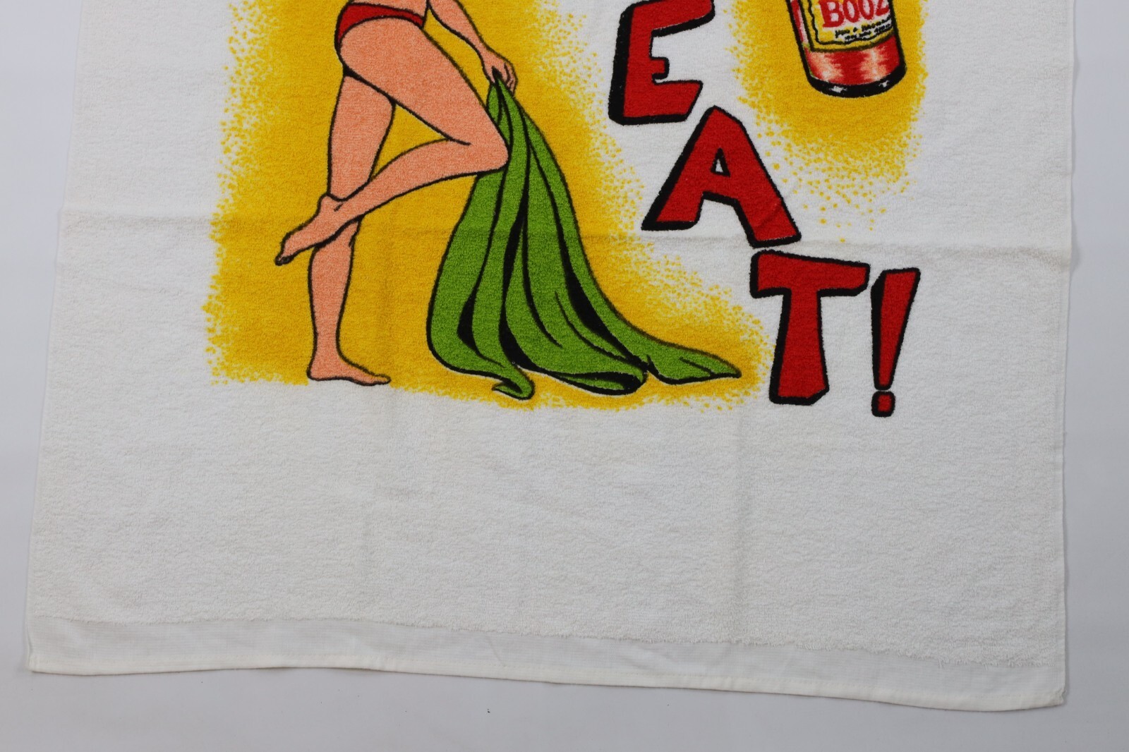 Vintage 80s 90s If At First You Don't Succeed Cheat Card Poker Pinup Girl Towel Item image 6