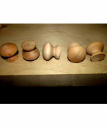 100 BRAND NEW UNFINISHED MAPLE 1 1/4&quot; ROUND WOOD CABINET KNOBS / PULLS KB - $88.22 CAD