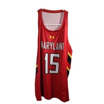 Maryland Terps Racerback Lacrosse Jersey Womens Sz Medium Under Armour Red #15 - £19.52 GBP