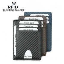 Mens RFID Blocking Slim Credit Card Wallets ID Photo Holder Front Pocket... - £5.92 GBP