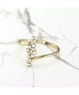 Rund Geschliffen Künstlicher Diamant Damen Umwerfend Band Ring IN 14k Ge... - $111.65