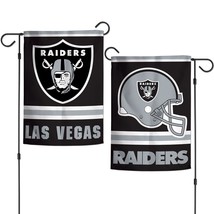 LAS VEGAS RAIDERS 2-SIDED 12&quot;x18&quot; GARDEN FLAG NEW &amp; OFFICIALLY LICENSED - £7.61 GBP