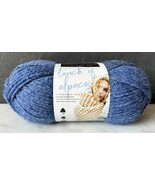 Lion Brand Touch of Alpaca Heathered Medium Weight Yarn - 1 Skein Blue #109 - $123.14 MXN