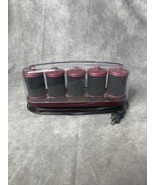 revlon 5 jumbo Hot rollers model RV257 Working No Clips Velvet - $21.49