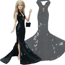 High Quality Shiny Princess Wedding Dress For Barbie Doll Accessories - £20.94 GBP